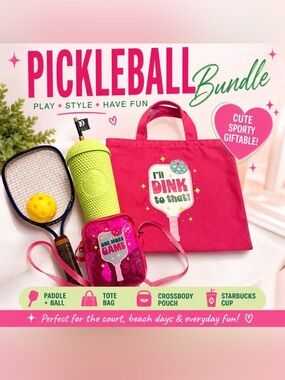 Pickleball Tote Paddle Ball Crossbody Starbucks Cup- Bundle